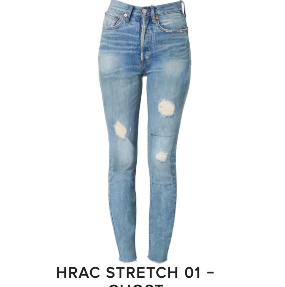 ❤️‍🔥❤️‍🔥REDONE ORIGINALS HIGH RISE ANKLE CROP IN GHOST